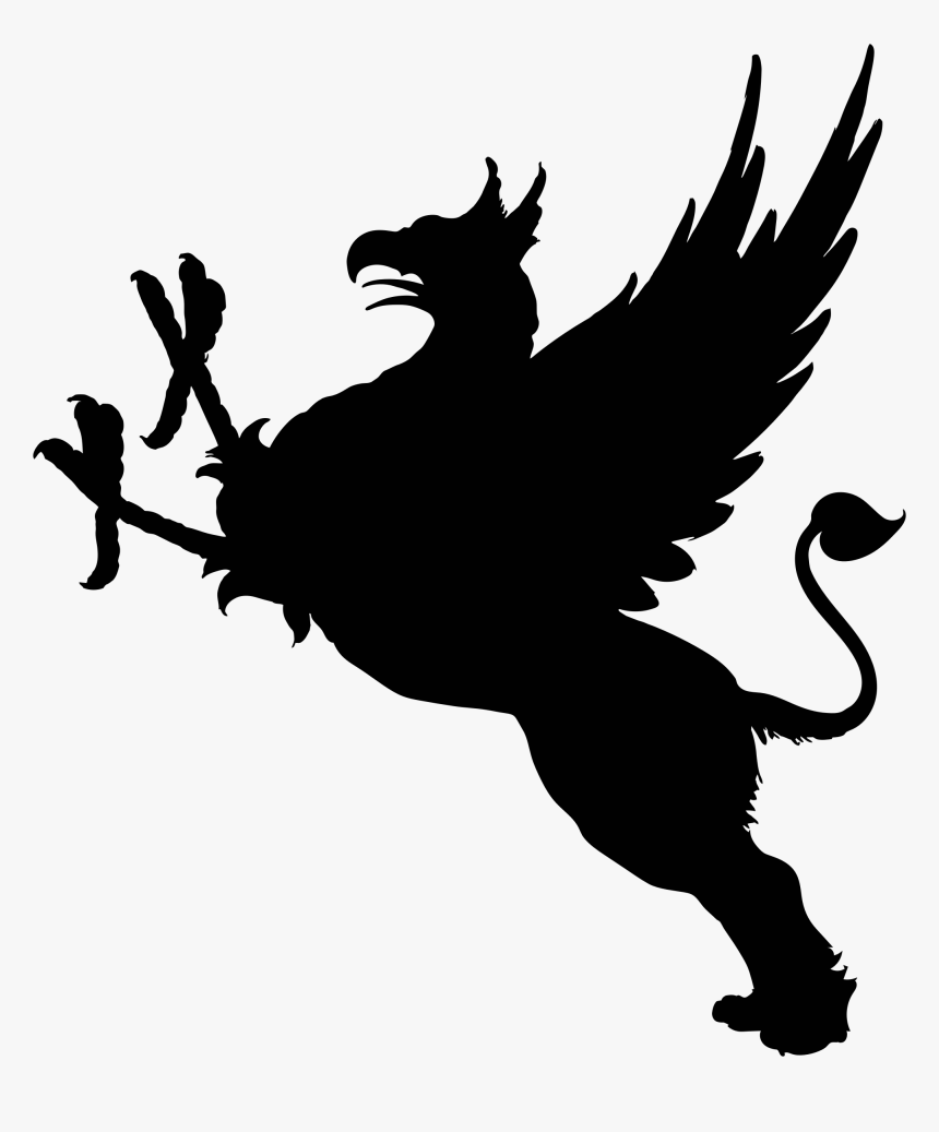 Silhouette Griffin Clip Art - Griffin Silhouette Png, Transparent Png, Free Download