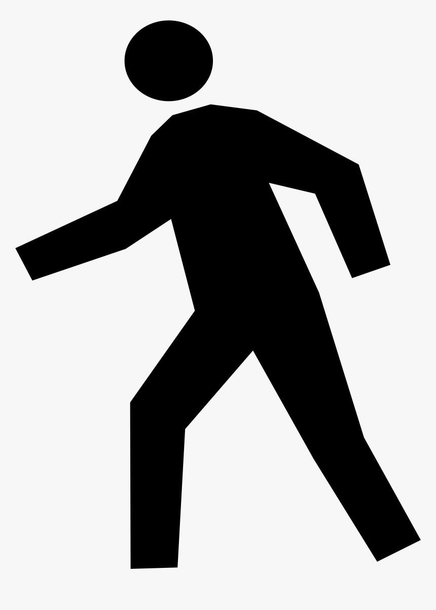 Pedestrian Crossing Symbol, HD Png Download - kindpng