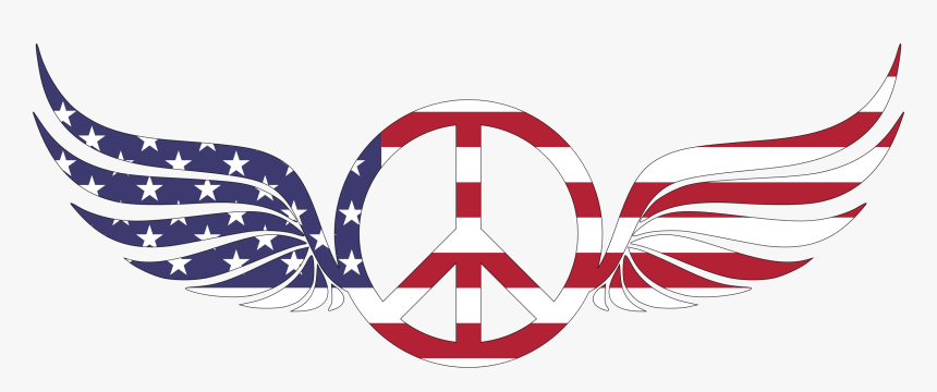 American Peace Sign With Wings With Stroke Clip Arts - American Peace, HD Png Download, Free Download
