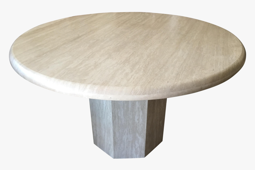 Round Italian Solid Travertine Dining Table - Travertine Dining Table Top, HD Png Download, Free Download