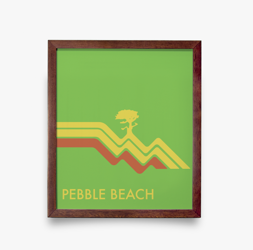 Pebble Beach Waves Green Giclée Print - Illustration, HD Png Download, Free Download