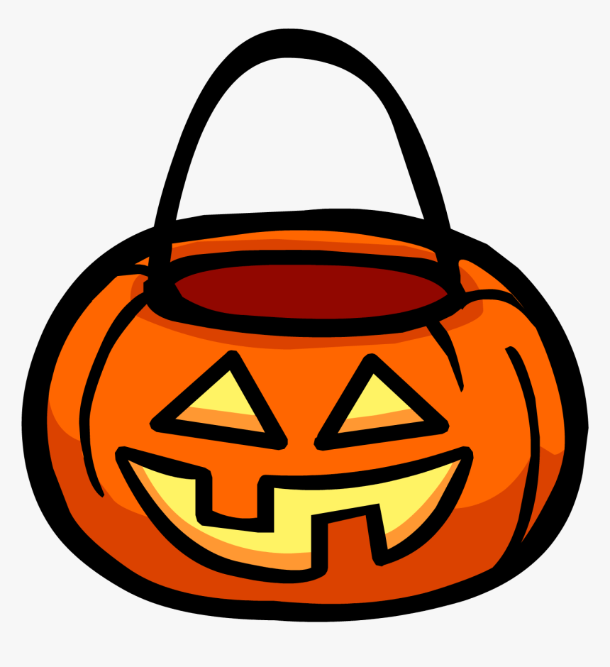 Pumpkin Basket Icon - Club Penguin Halloween Basket, HD Png Download, Free Download