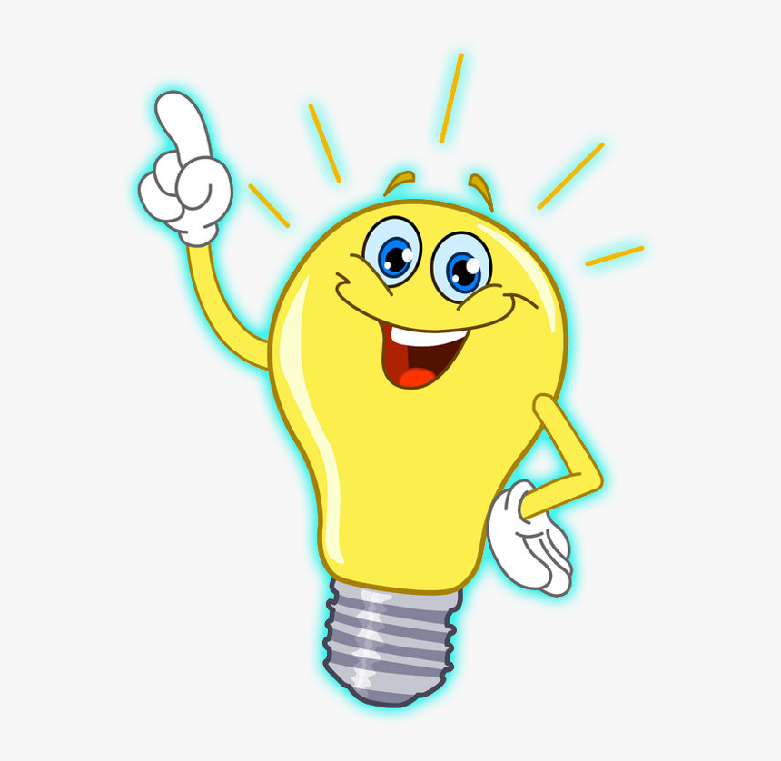 Drawing Cartoon Light Bulb, HD Png Download - kindpng