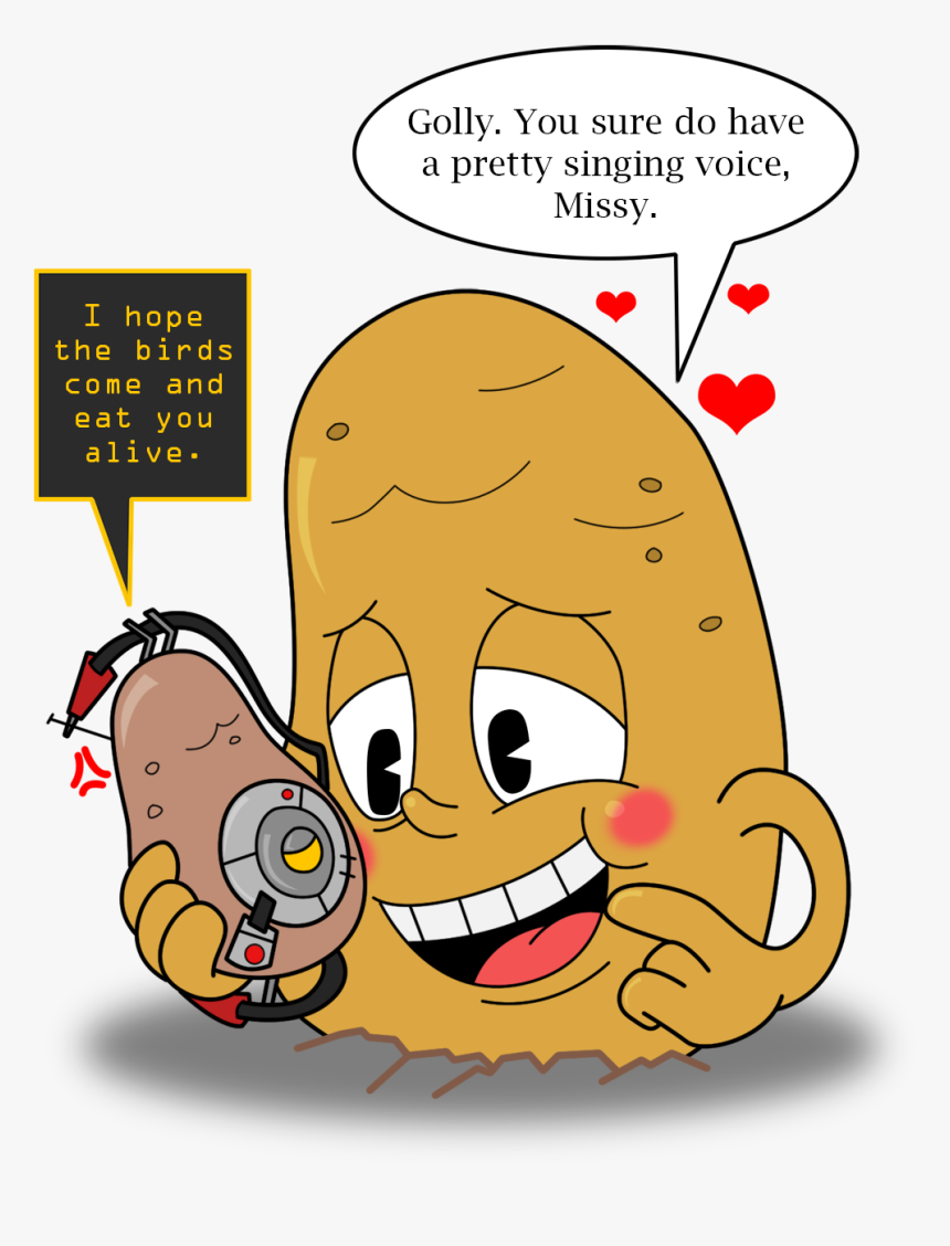 Moe-tato And Potados Are My Otp (original Top Potatoes) - Potato Glados, HD Png Download, Free Download