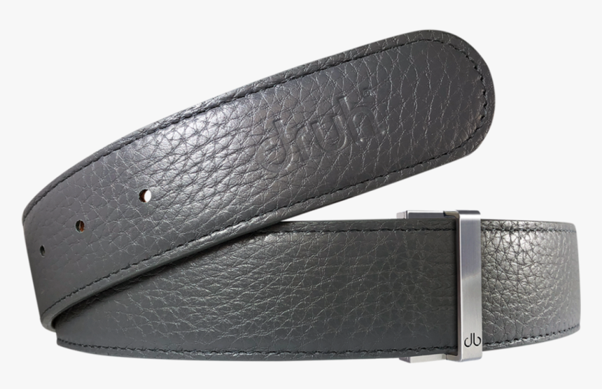 Grey Full Grain Textured Leather Belt - Strap, HD Png Download, Free Download