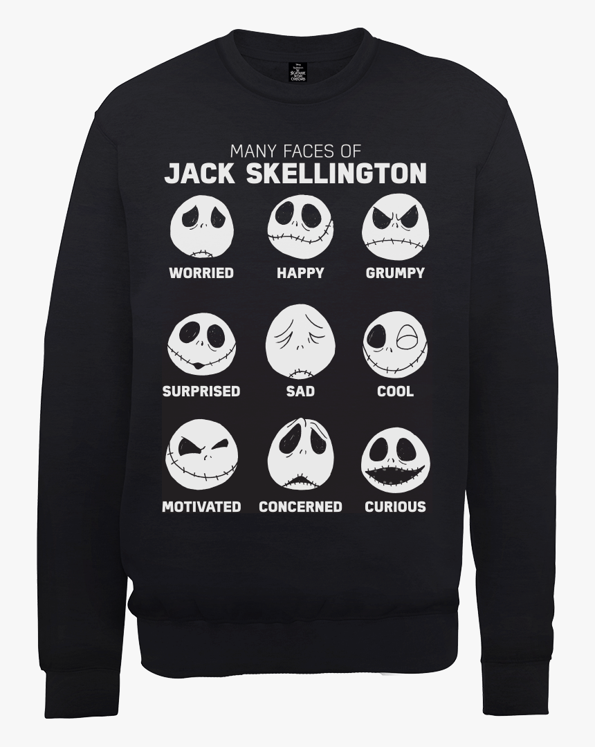 Transparent Jack Skellington Face Png - Nightmare Before Christmas Jack Face Shirt, Png Download, Free Download