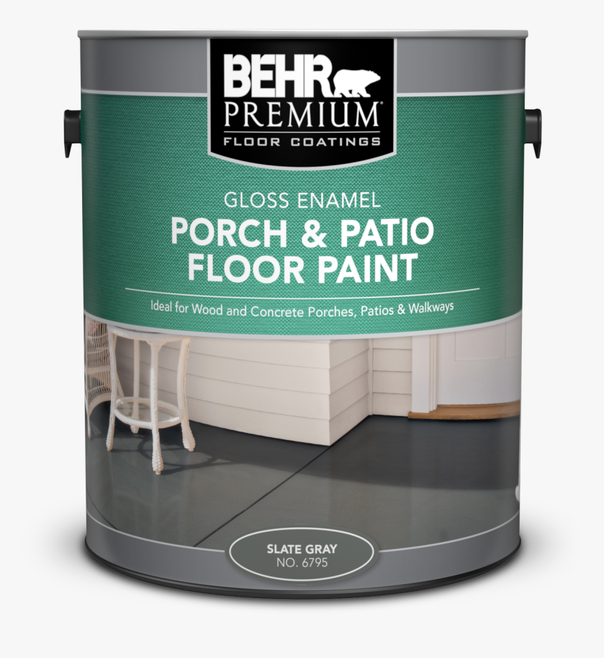 Can Of Porch & Patio Floor Paint - Behr Porch And Patio Paint, HD Png Download, Free Download