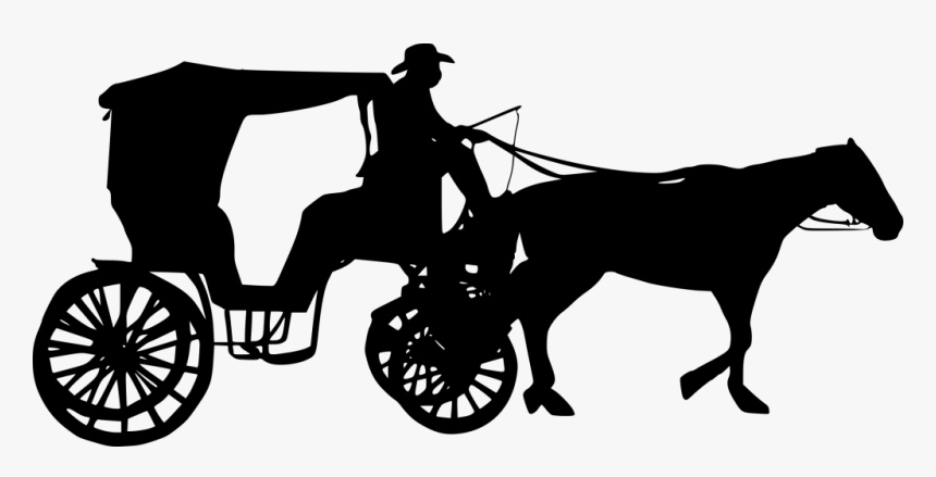 Portable Network Graphics Clip Art Carriage Silhouette - Silhouette Horse And Carriage, HD Png Download, Free Download