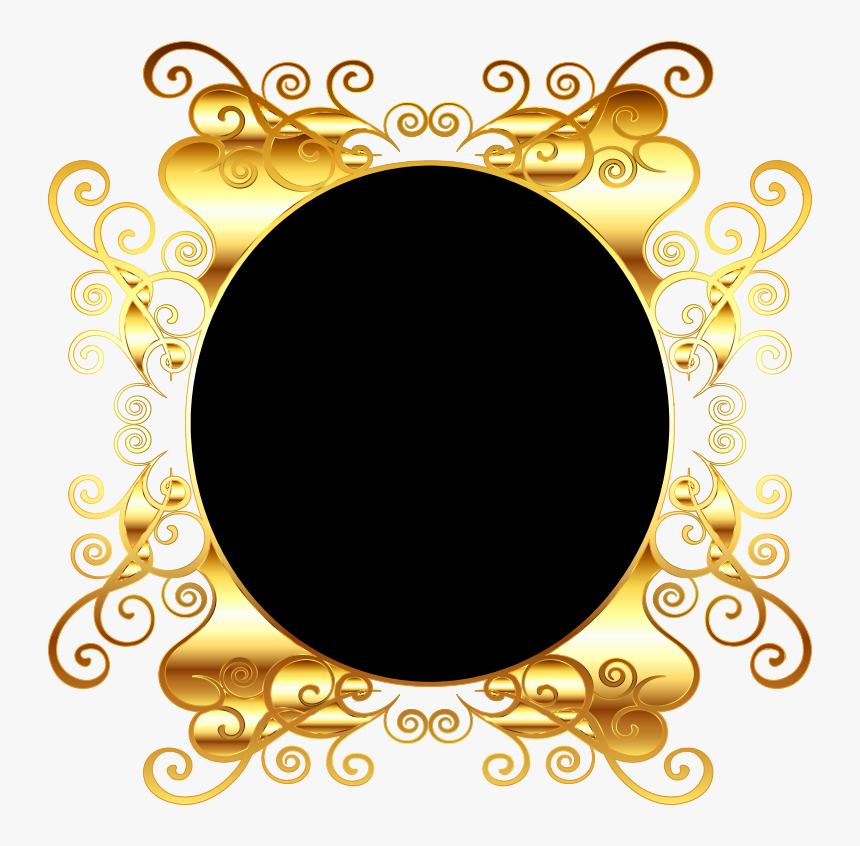 Oval Gold Frame Png Png Medium - Golden Frame Background Png, Transparent Png, Free Download