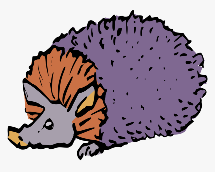 Porcupine,head,purple - Hedgehog, HD Png Download, Free Download