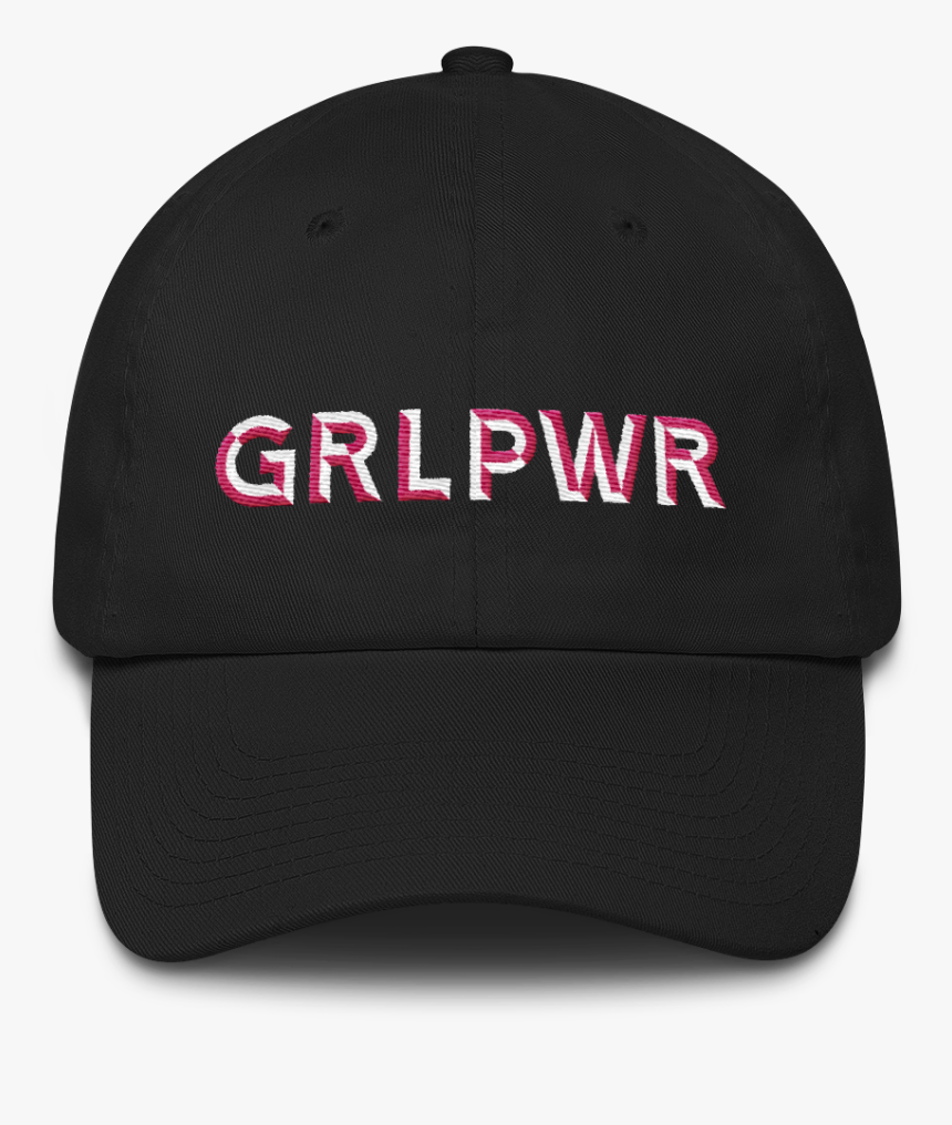 Download Grl Pwr Cotton Cap - Black Cap Mockup, HD Png Download - kindpng