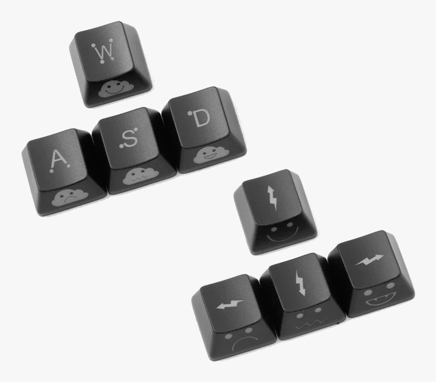 Brilhar Through Novidade Teclas Wasd Seta Laranja Transl - Computer Keyboard, HD Png Download, Free Download