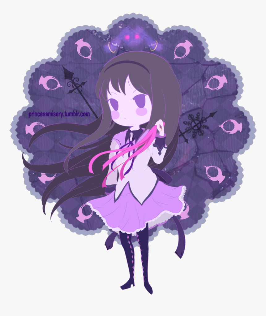 Transparent Homura Akemi Png - Homura Akemi Chibi Transparent, Png Download, Free Download