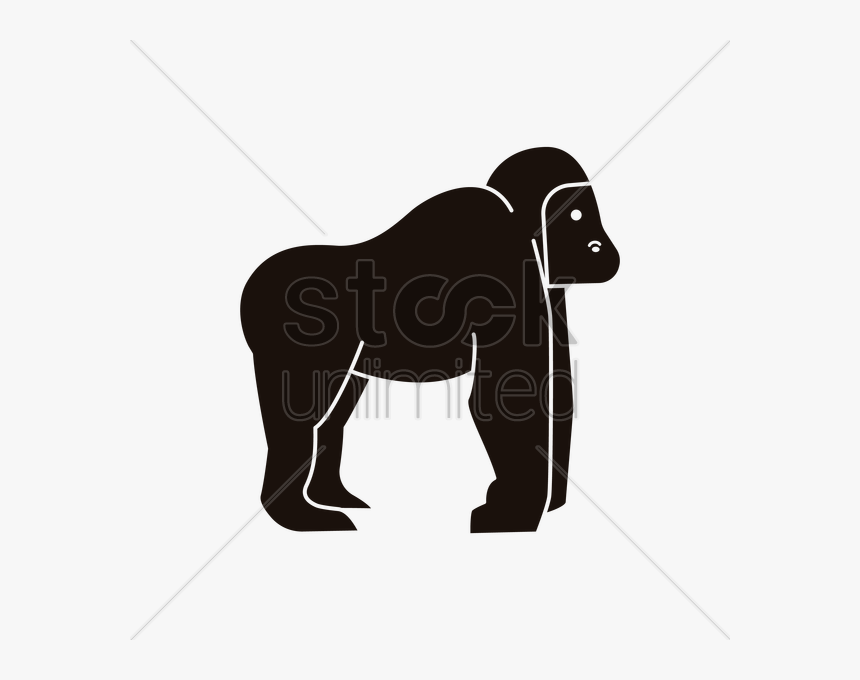 Gorilla Icon Vector Image - Primates Icon, HD Png Download, Free Download