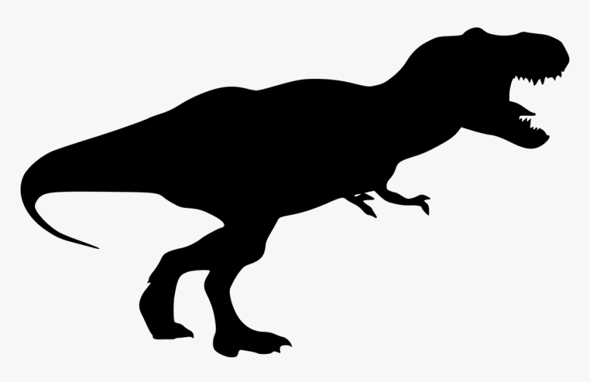 Download Silhouette Dinosaur Dino Running Giant Lizard T Rex Dinosaur Silhouette Hd Png Download Kindpng