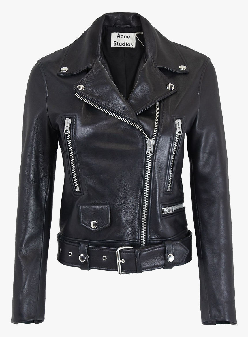Black Leather Jacket Png Hd Image - Acne Leather Biker Jacket ...