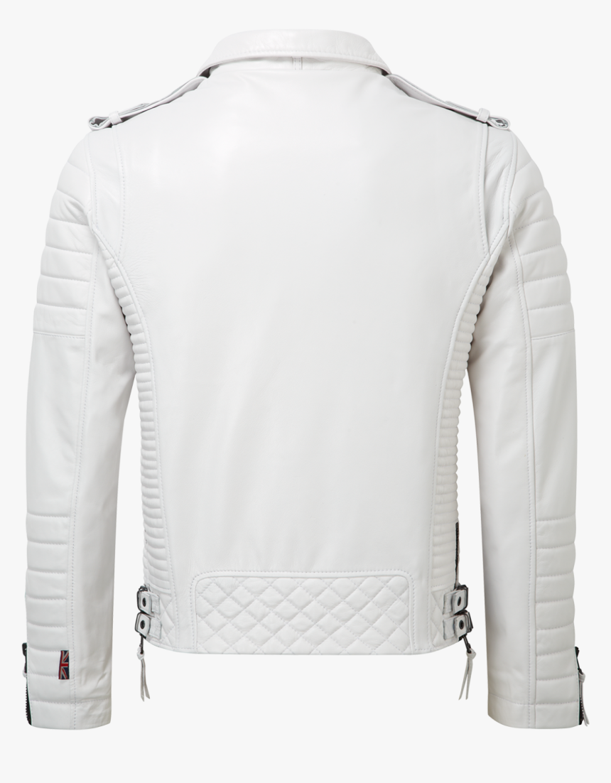 Bear- White Moto Sheepskin Leather Jacket - Leather Jacket, HD Png Download, Free Download