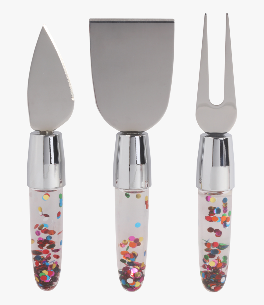 Floating Confetti Cheese Knife Set - Knife, HD Png Download, Free Download