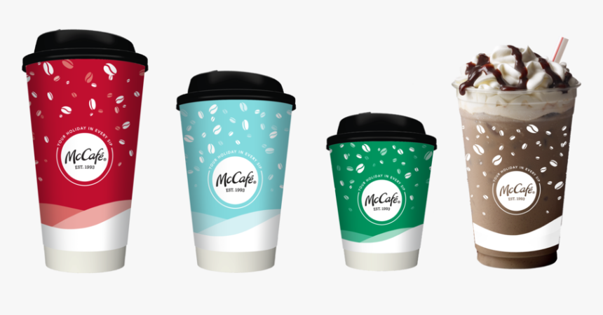 Transparent Styrofoam Cup Png - Mcdonald's Holiday Cups 2018, Png Download, Free Download