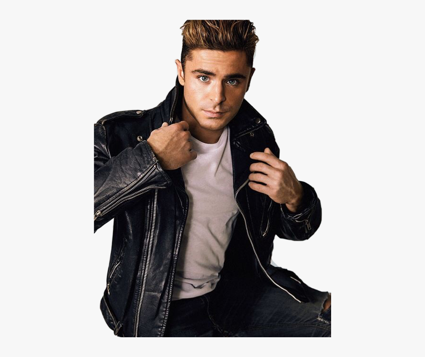 Zacefron Zac Cute Fitguy Freetoedit - Zac Efron Baywatch Leather Jacket, HD Png Download, Free Download