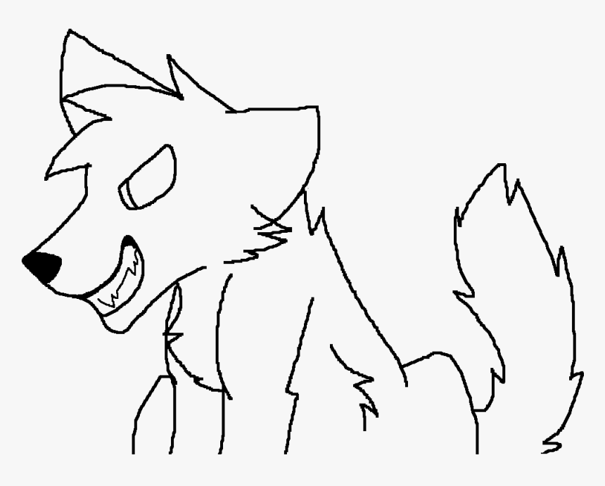 Evil Wolf Lineart By Zoey - Line Art, HD Png Download, Free Download
