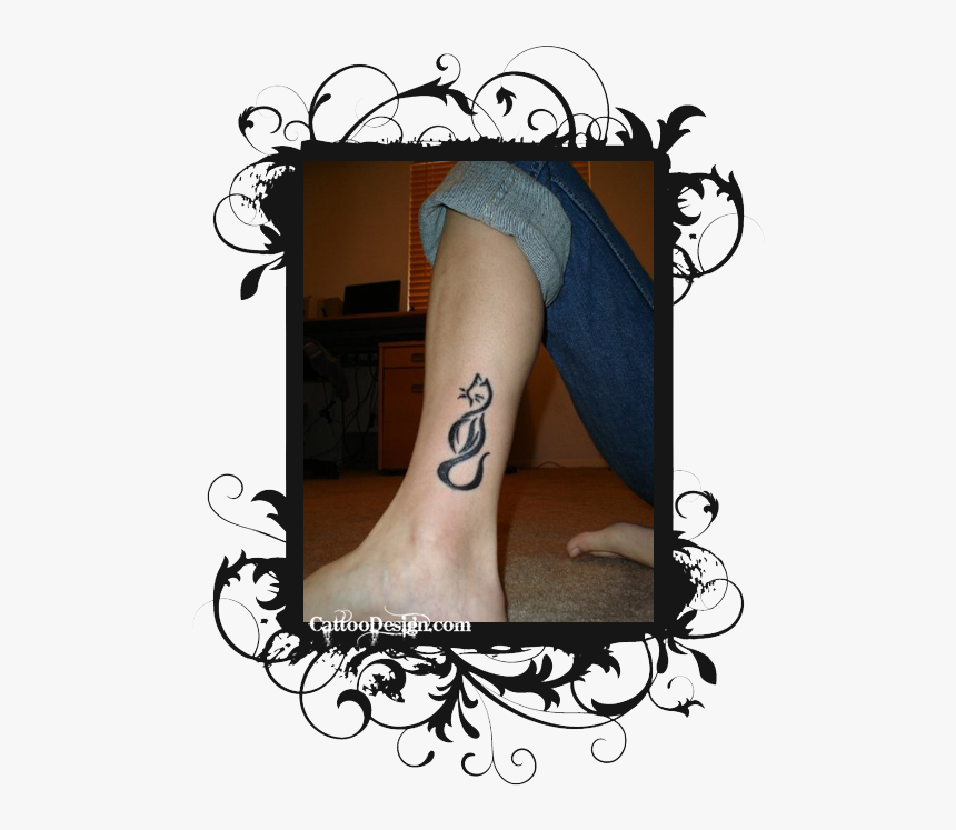 Cat Tattoo On Ankle - Tattoo Chesire Cat Smile, HD Png Download, Free Download