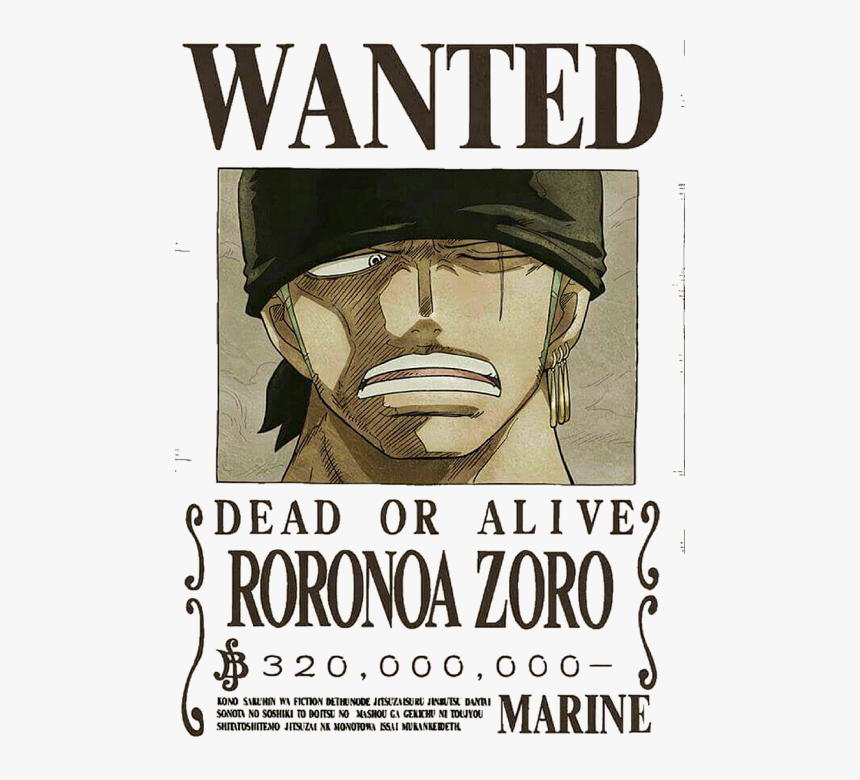 Click And Drag To Re-position The Image, If Desired - One Piece Zoro Bounty, HD Png Download, Free Download