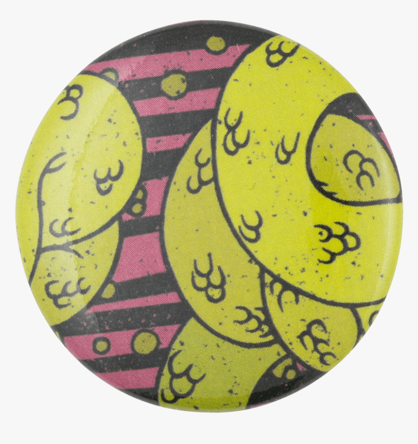 Pink And Black Stripes And Green Art Button Museum - Circle, HD Png Download, Free Download