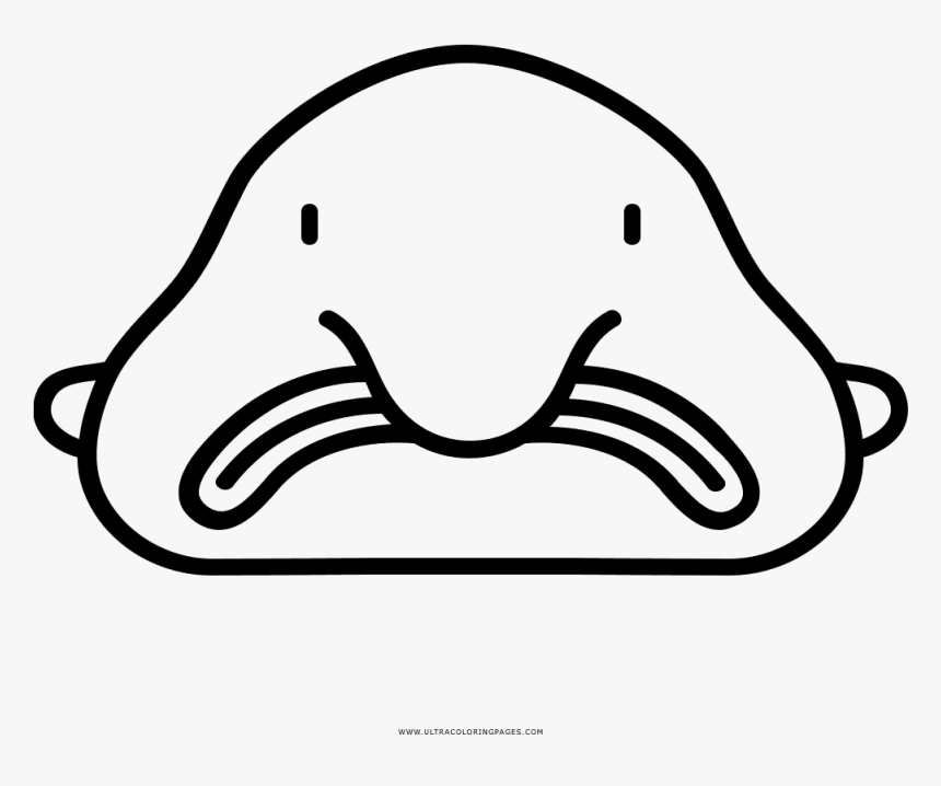Collection Of Blob - Black And White Blobfish, HD Png Download, Free Download