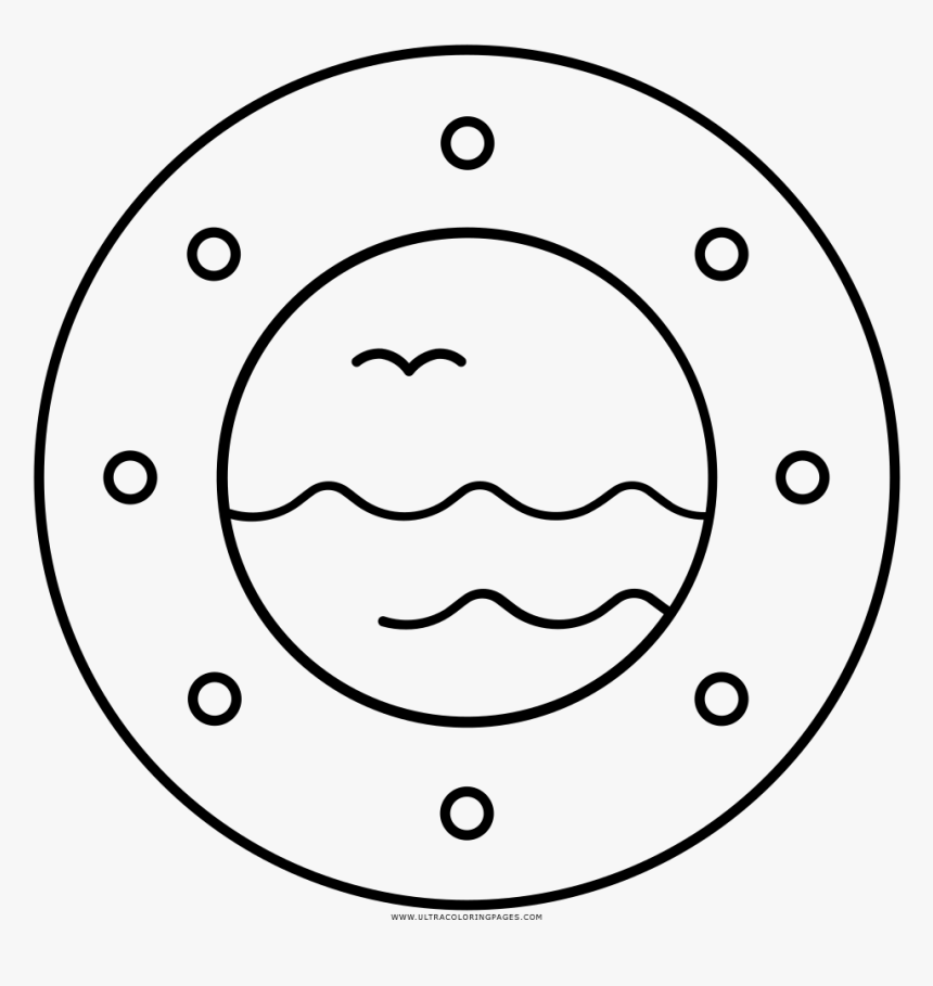 Porthole Coloring Page - Karachi Al Murtaza School, HD Png Download, Free Download