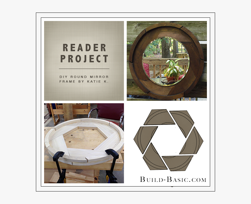 Build Basic Diy Round Mirror Frame By Katie K - Build A Round Mirror Frame, HD Png Download, Free Download