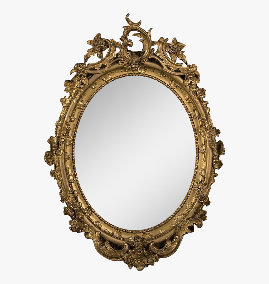 Oval Mirror Png - Antique Old Fashioned Photo Frames, Transparent Png