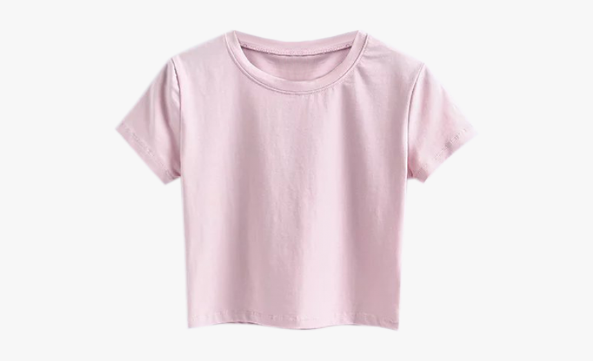 Crop-top - Pink Crop Top T Shirt, HD Png Download, Free Download