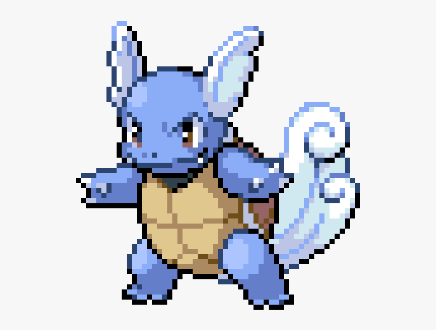 Pokemon Pixel Art Wartortle, HD Png Download, Free Download