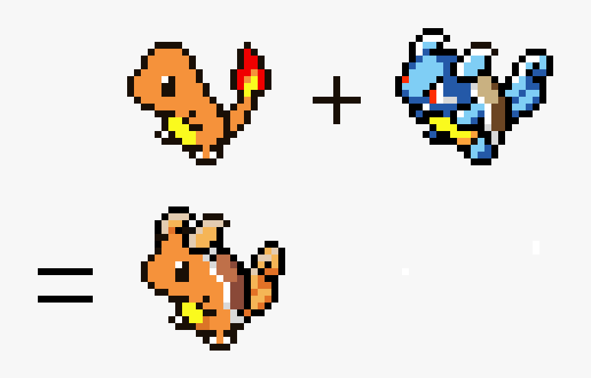 Pixel Charmander And Squirtle, HD Png Download, Free Download