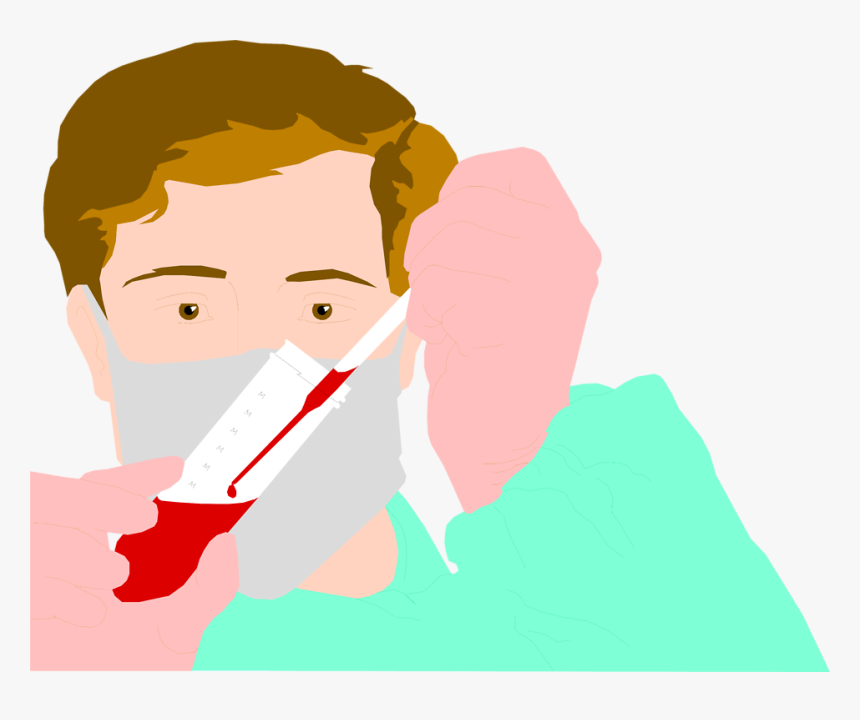 Illustration Of A Lab Technician With A Vial Of Blood - Blood Test Png Animation, Transparent Png, Free Download