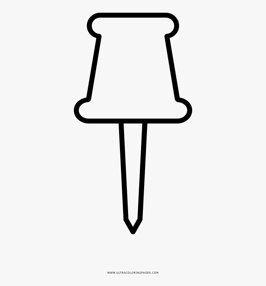 Thumb Tack Coloring Page, HD Png Download, Free Download