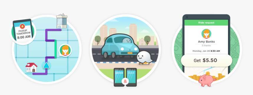 Waze Client Illustrations - Waze Illustration, HD Png Download, Free Download