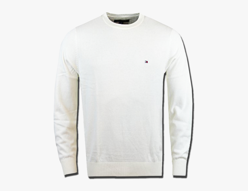 ~tommy Hilfiger Classic Crewneck White Cream Jumper - Tommy Hilfiger Sweater White, HD Png Download, Free Download