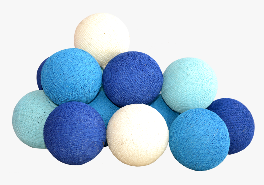 Cotton Ball Light Chain Aqua Decorative Light Chain - Blue Cotton Balls, HD Png Download, Free Download