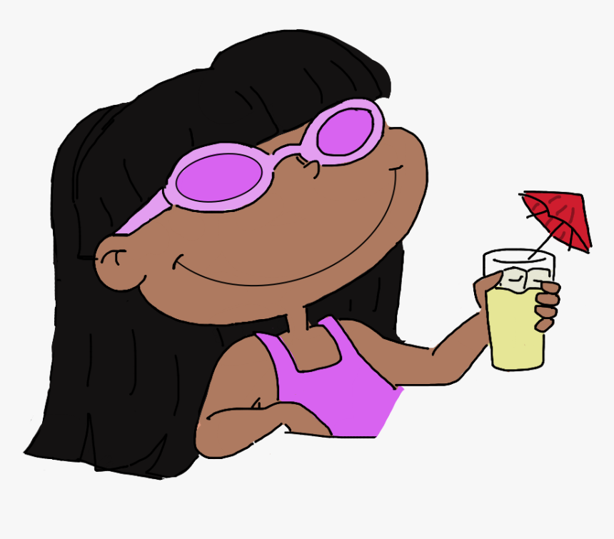 Cute Girl Cartoon Rugrats Lemonade Black Aesthetic Cartoon Girl Drinking Lemonade Hd Png Download Kindpng - asthetic black girl roblox character