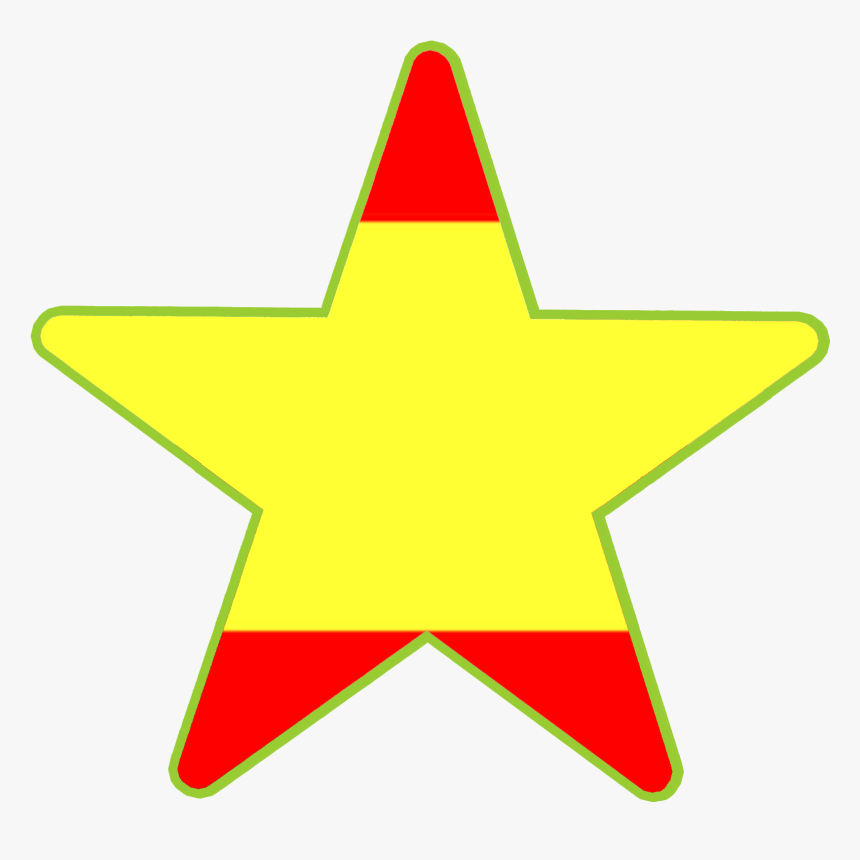 Connections Star Languages Spanish Flag - Star Shaped Spanish Flag Png, Transparent Png, Free Download