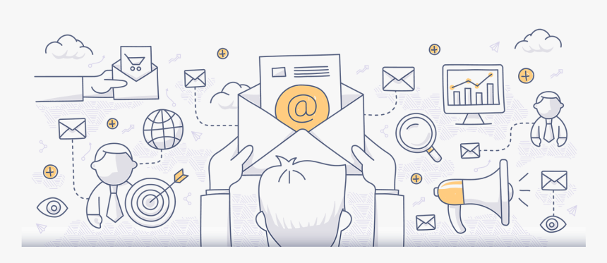 Automate Communication Icon - Email Marketing Doodle, HD Png Download, Free Download