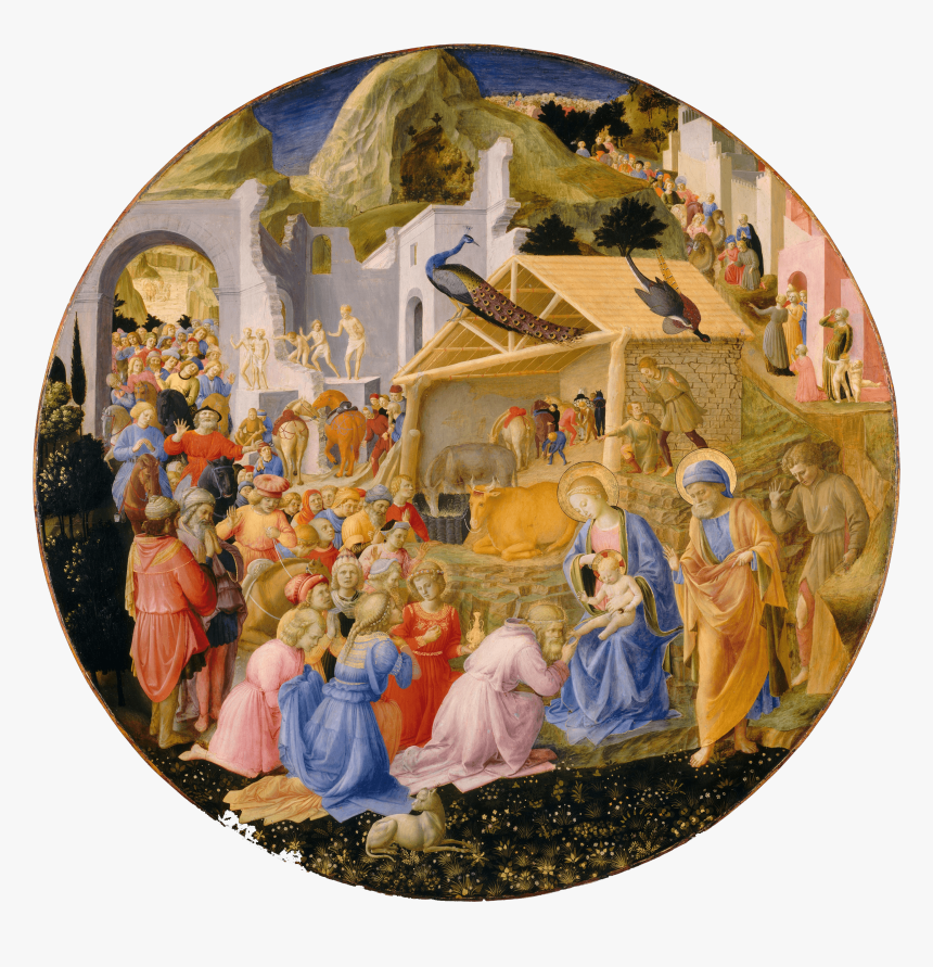 Adoration Of The Magi Biblical Magi Christian Art - Adoration Of The Magi By Fra Angelico, HD Png Download, Free Download