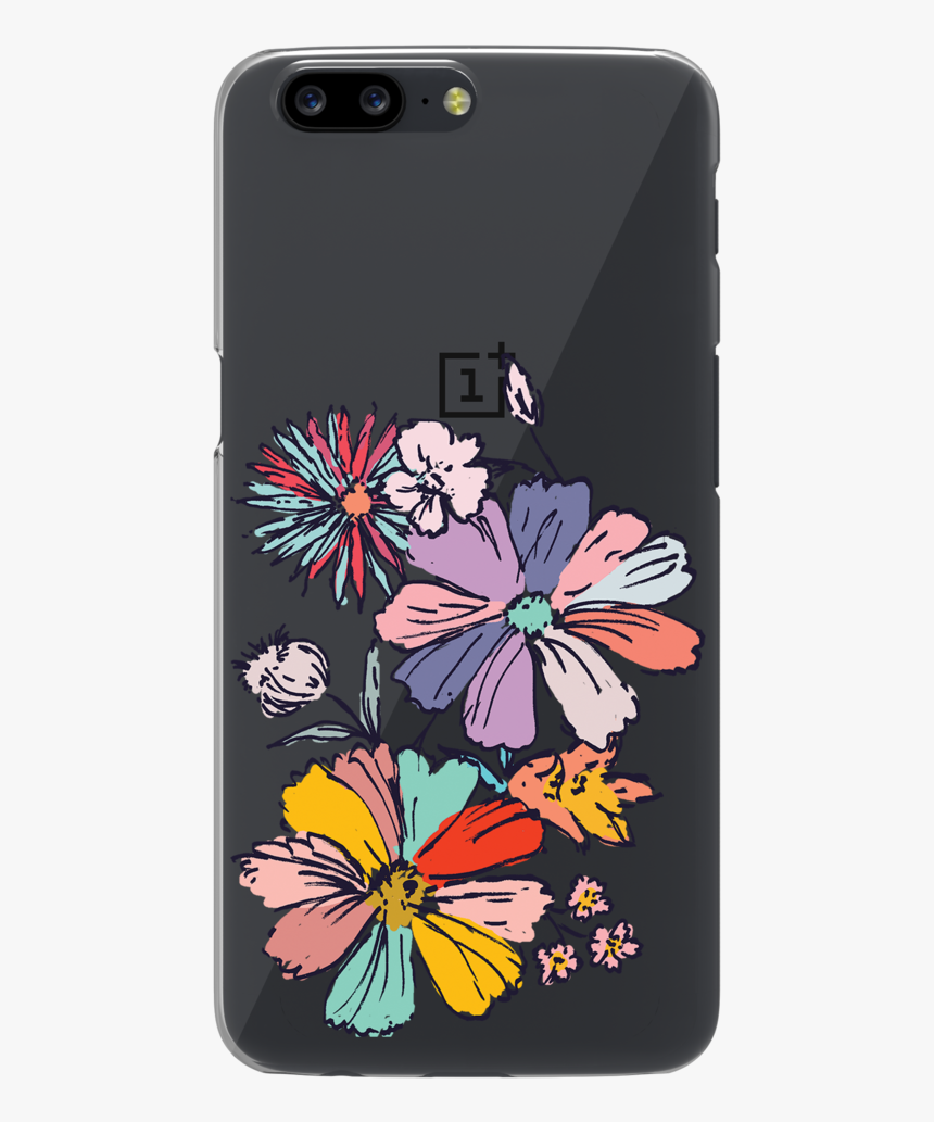 Pastel Flowers Clear Case For Oneplus - Mobile Phone Case, HD Png Download, Free Download