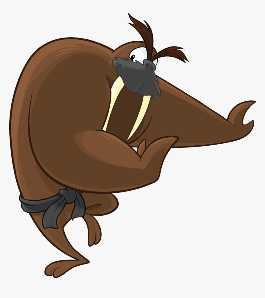 Clipart Swimming Walrus - Club Penguin Walrus, HD Png Download - kindpng