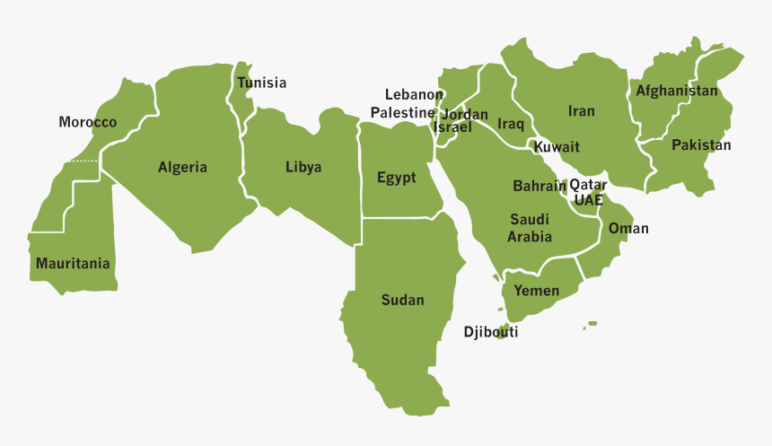 Mena Map - Map Of The Mena, HD Png Download, Free Download