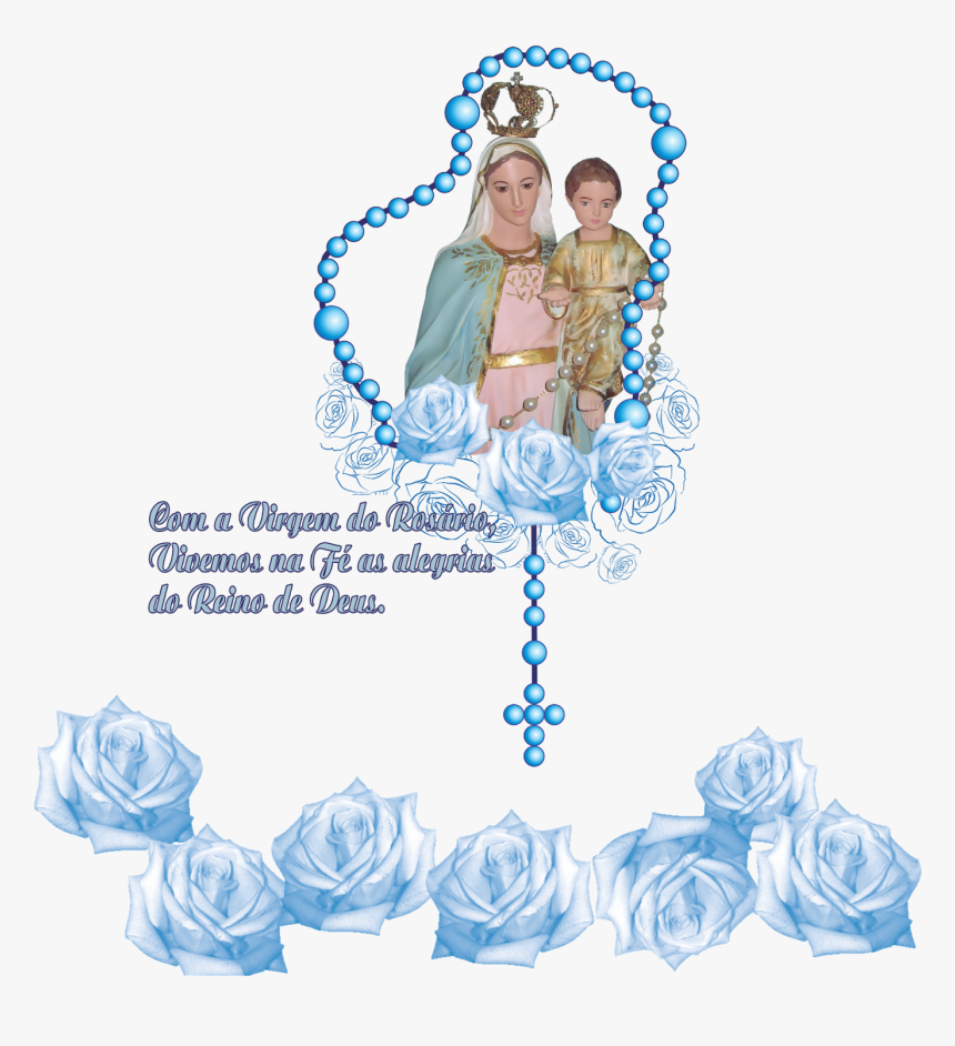 Clip Art Par Quia Ros Rio - Mensagem De Nossa Senhora Do Rosário, HD Png Download, Free Download