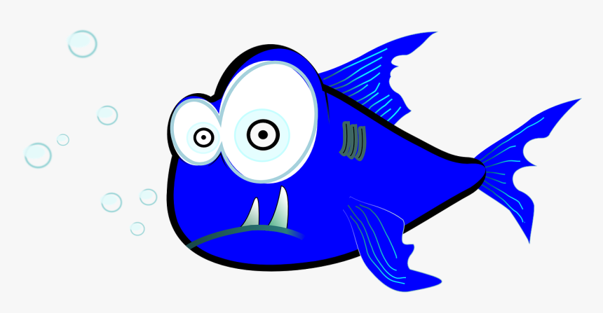 Shark Cartoon Fish Free Photo - Piranha Clipart, HD Png Download, Free Download