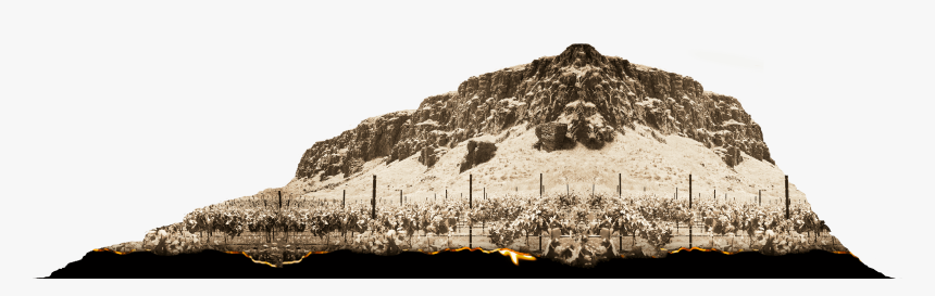 Mountains With Fire Burn Mark - Sea, HD Png Download, Free Download